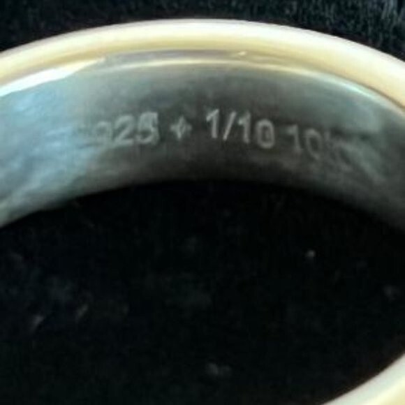 FC Mens 925/1/10 10kt Band - Picture 3 of 4